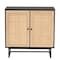 Baxton Studio Declan MidCentury Modern Espresso Brown Finished Wood and Natural Rattan 2Door Storage Cabinet 221-12472-ZORO - alternate 7